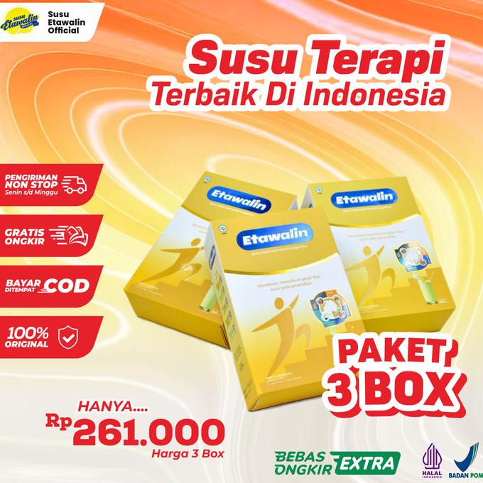 

Etawalin - Paket 3 Box Susu Ajaib Atasi Nyeri Sendi dan Tulang