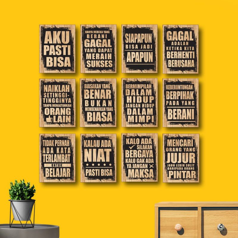 Hiasan Dinding Motivasi Pajangan Ruang Kerja Poster Quotes Motivasi