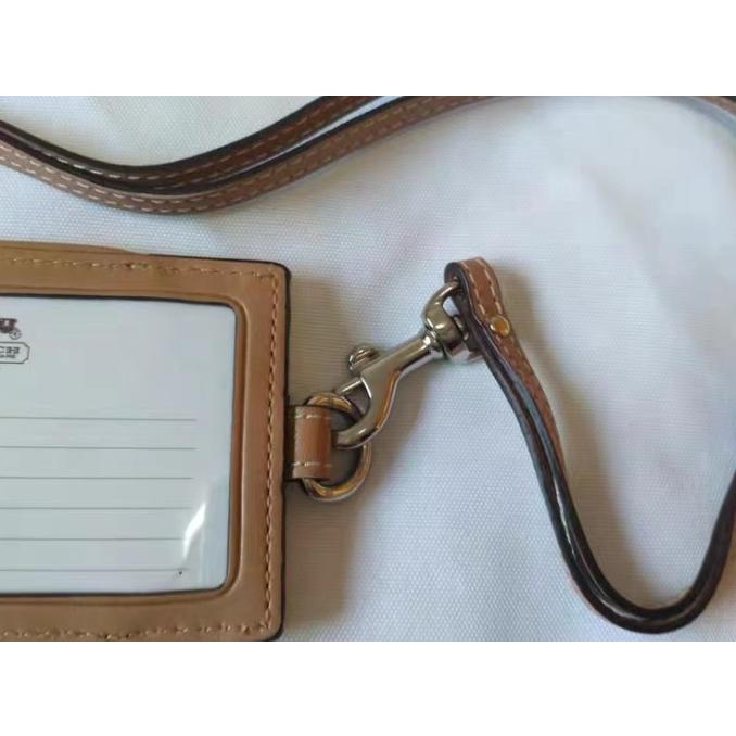 

Coach Signature ID Tag Lanyard 100% Original Kartu Kerja Name Holder