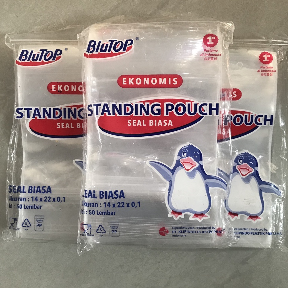 

Terbaru Standing Pouch 12x20, 14x22 Single Seal Polos, Ziplock , Plastik Klip Kemasan Berdiri