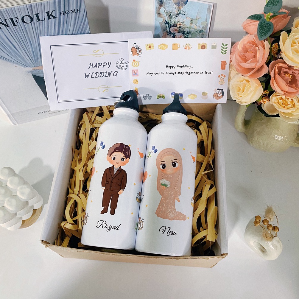 

Serba murah Kado Pernikahan / Tumbler Couple / Wedding Gift Tumbler / Hampers Wedding / Engagement by Gifttale 50