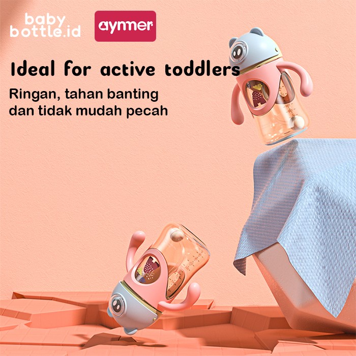 Aynmer Ppsu Toddler 2 In 1 Botol Susu Bayi Sippy + Sedotan