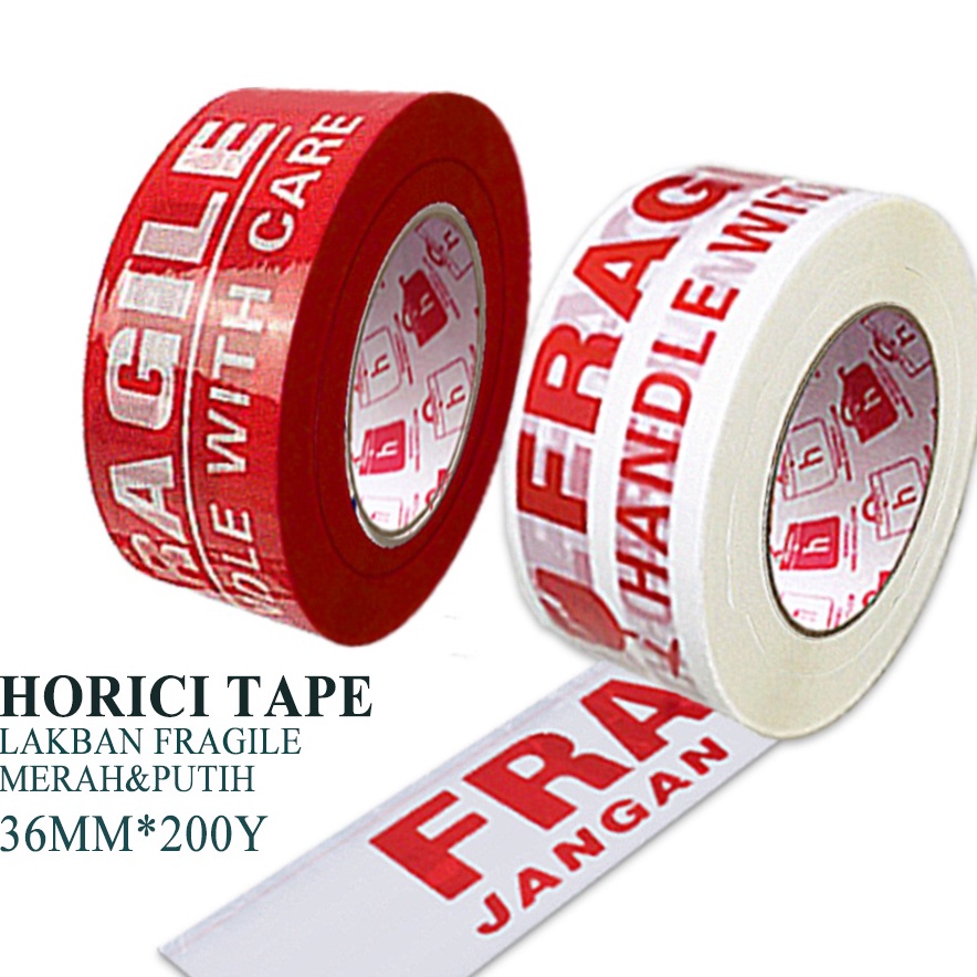 

❋Terlaris✤➳ HORICI TAPE 36MMx200Y lakban Fragile Jangan di banting Isolasi Mudah Pecah Belah Aneka varian termurah satuan H43