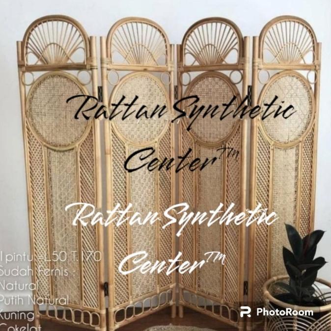 Sketsel Partisi Rotan Asli Classic Rotan Alami Ruangan Murah