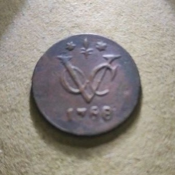 Koin Voc 1/2 Duit Tahun 1788 Gelderland Rare