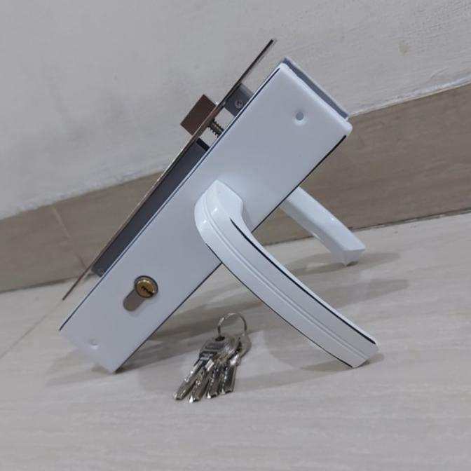 Handle Kunci pintu rumah Besar WHITE Putih Minimalis