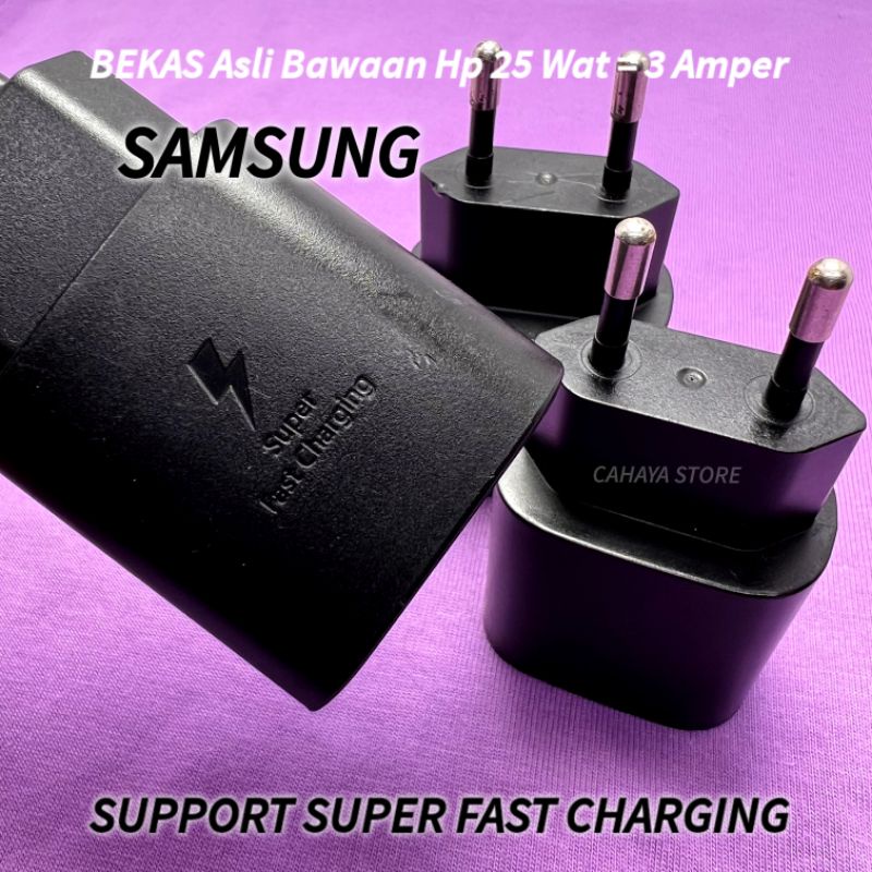 Adaptor Samsung Bekas Mendukung Pengisian Daya Super Cepat ZFlip5 ZFlip3 S22+ S22 Ultra S23 S24 Ultr