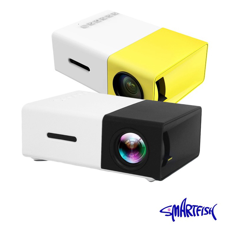 Termurah.. Smartfish HD LED Projector Mini Proyektor 1080HD Home Theater LED