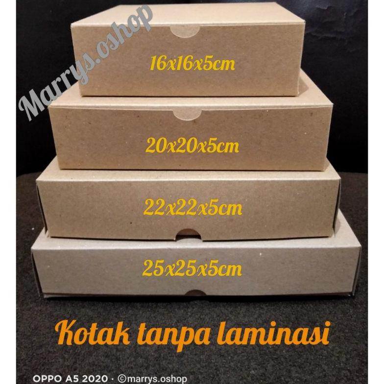 

Promo 10Pcs Box Kotak Kraft Coklat Polos2 22 25 Kue Pizza Packing Serbaguna Kyx