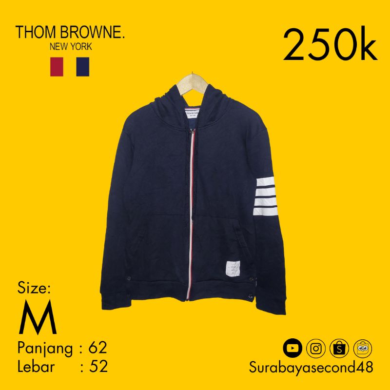 THOM BROWNE ZIP HOODIE