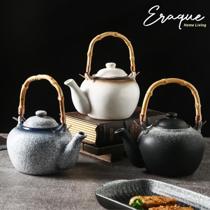 Mori Kettle Tea Pot / Teko Ketel Teh Kopi Keramik Jepang Rustic 520ml