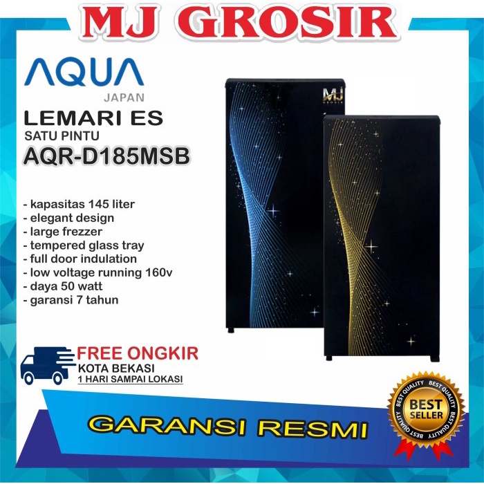 KULKAS AQUA JAPAN AQRD 181LK LEMARI ES 1 PINTU AQRD181 AQRD 18LK - AQR-D185MSG/MSB