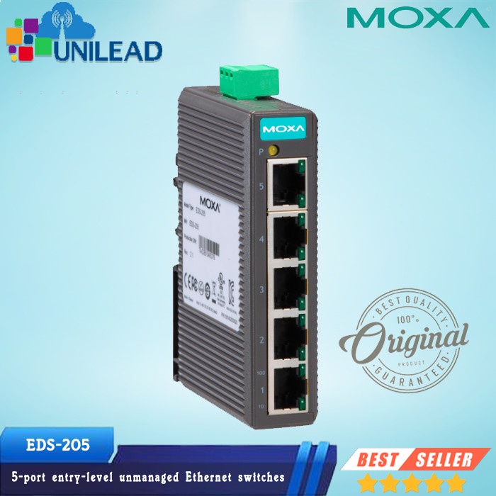 Switch Moxa Eds 205 Entry Level Unmanaged Ethernet Switches