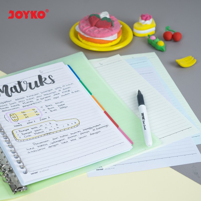 

Loose Leaf Color Isi Kertas File Binder Warna Joyko A5