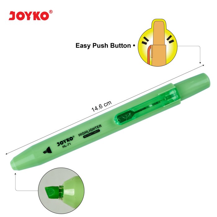 

Highlighter Penanda Joyko Hl-71-3 1 Set 3 Pcs Warna