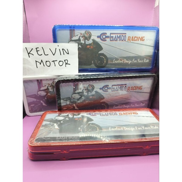 Cover Plat Nomor Sepasang Bingkai Plat Nomor Model Gamido Tempat Cover Plat Nomor Dudukan Plat Nomor