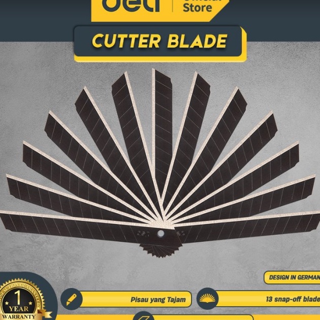 

[KODE PRODUK ZGFFY7597] Deli Cutter Blade / Isi Ulang Cutter SK5 Isi 10 pcs perkakas 78002