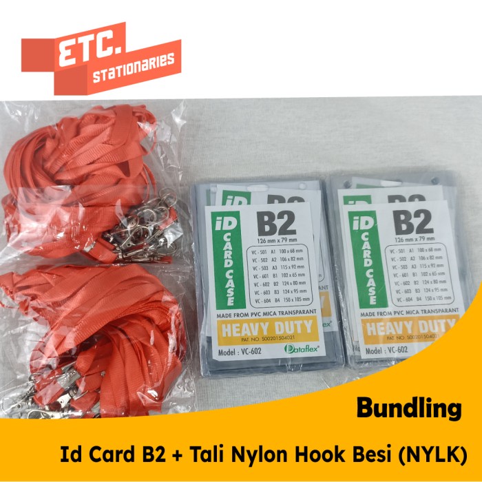 

Terlaris Paket Bundling Id Card B2 + Tali Nylon Hook Besi (Nylk)