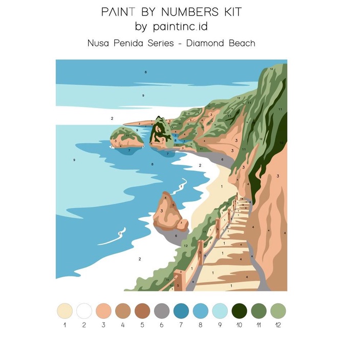 

Paint by Numbers Kit: Nusa Penida Series - Diamond Beach | PaintIncID