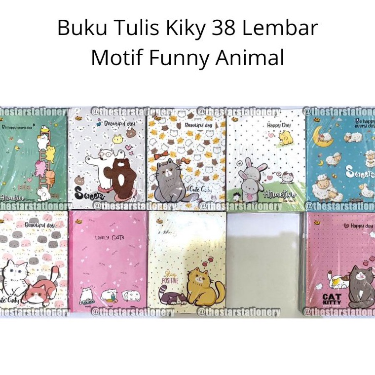 

[KODE PRODUK HHMZJ7380] Buku Tulis Kiky 38 Lembar Garis Warna ( 1 Pack isi 10 Pcs )