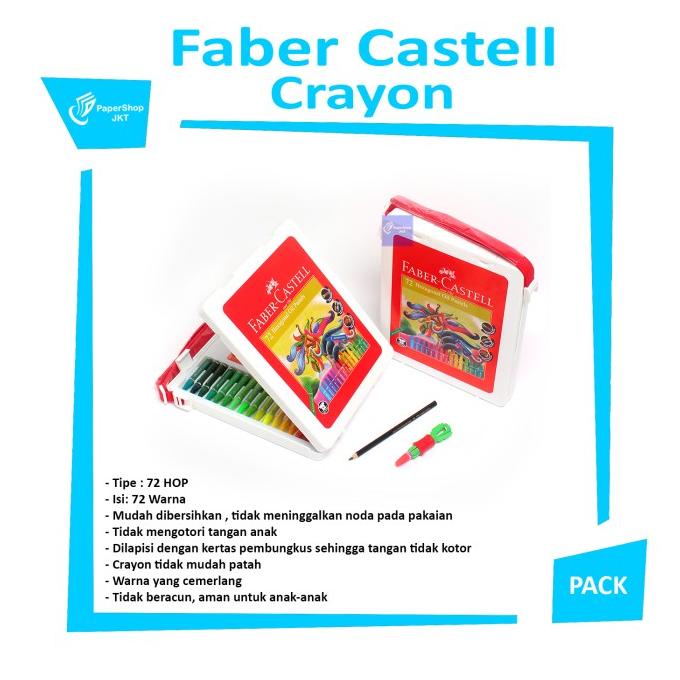 

Faber Castell Hexagonal Oil Pastel Crayon 72 Colours Color Warna