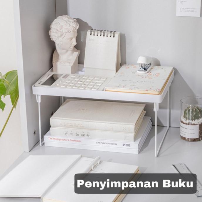 

Rak Penyimpan Meja Lipat Desktop Storage Rak Organizer Stationery Atk