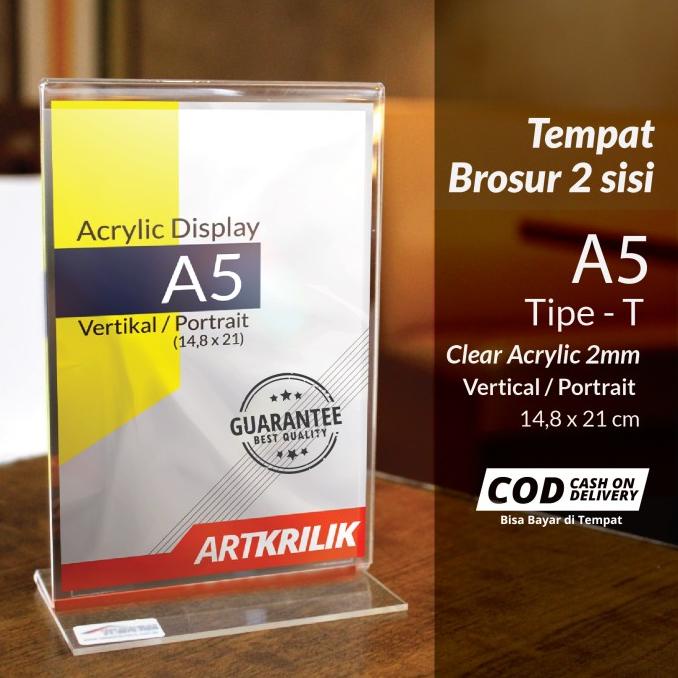 

Tempat Brosur A5 Akrilik.Tent Card A5 Acrylic