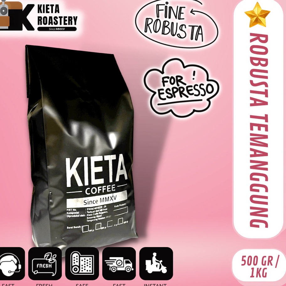 

✔ Kieta Roastery - Biji Kopi Espresso Robusta Temanggung untuk Kopi Susu 1kg