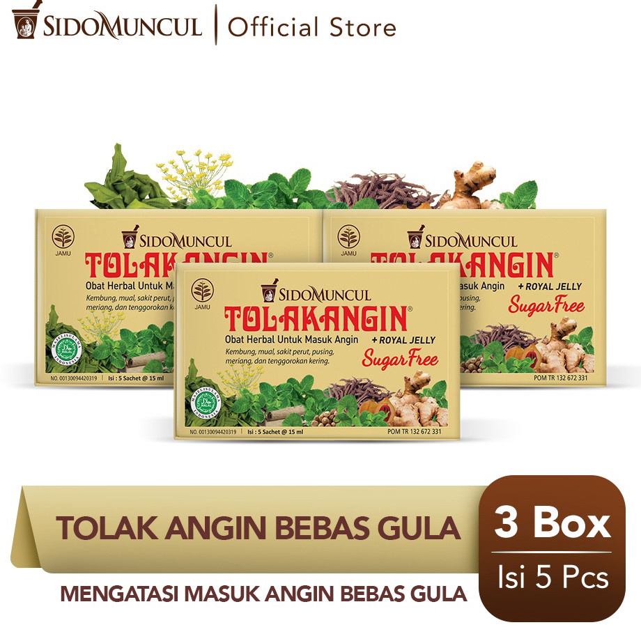 

✔ Tolak Angin Bebas Gula Cair Dus 3x5's Herbal - Masuk Angin