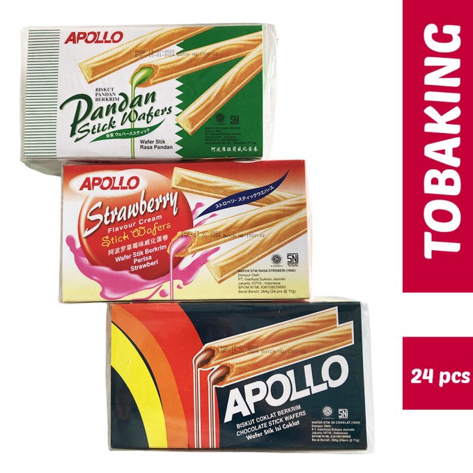 

Kirim Langsung.. Apollo stick wafer biscuit berkrim pandan coklat strawberry 60