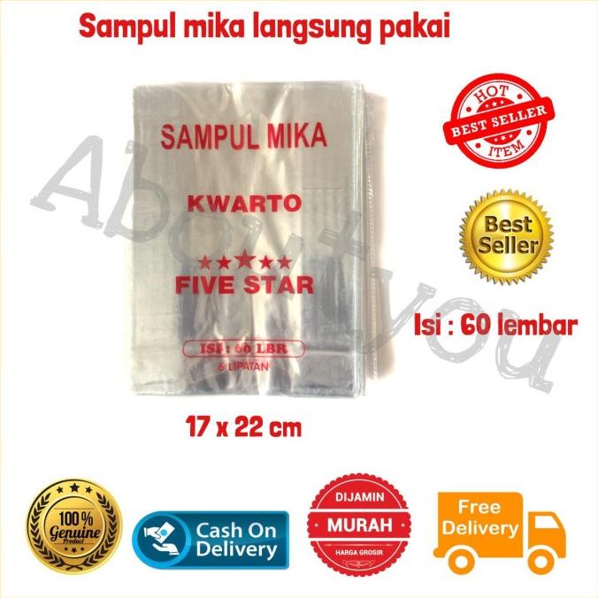 

Sampul Plastik Mika Kwarto Sampul Buku Kuarto Bening Siap Pakai 10 Lbr