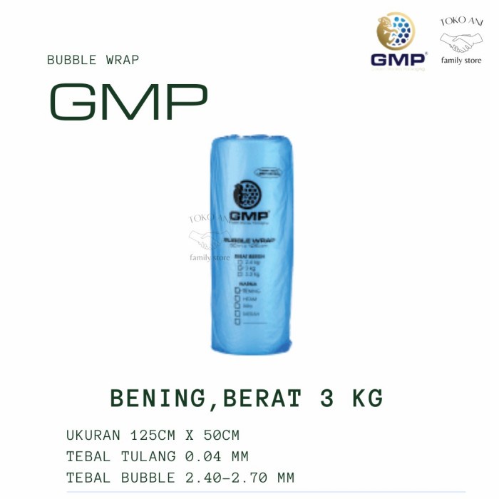 

Bestseller Bubble Wrap Gmp Hitam / Bening 1 Roll 3 Kg