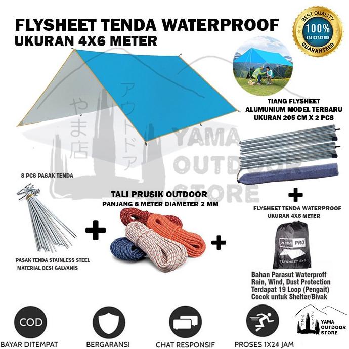 Flyseet tenda 4x6 6x4 meter - Flysheet tenda 4x6 Meter 19 Loop UL