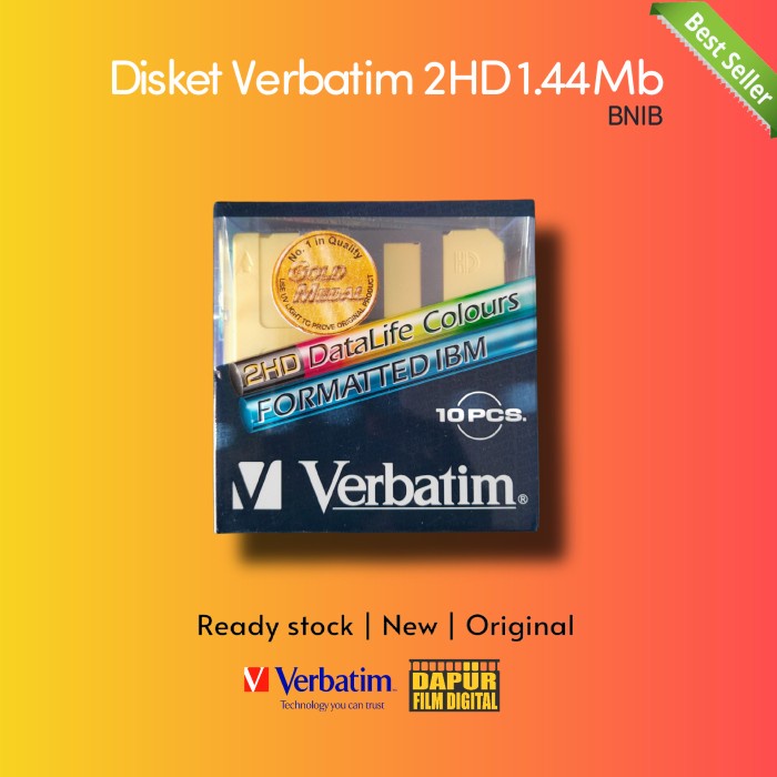 Terlaris Disket Verbatim 2Hd Datalife Colours Diskettes