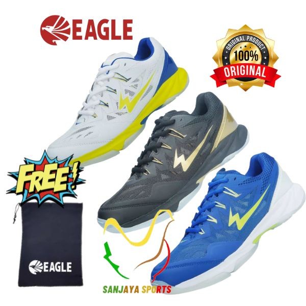 Terlaris Sepatu Eagle Badminton Bulutangkis Eagle Pnr Superblast Super Blast Or