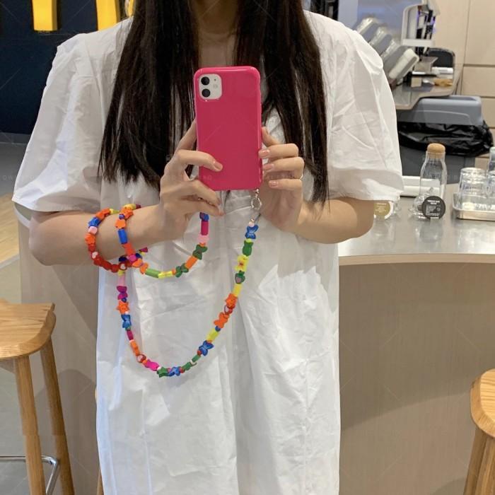

Beads Sling Lanyard Case Casing Iphone 11 12 13 14 Pro Max Mini Plus
