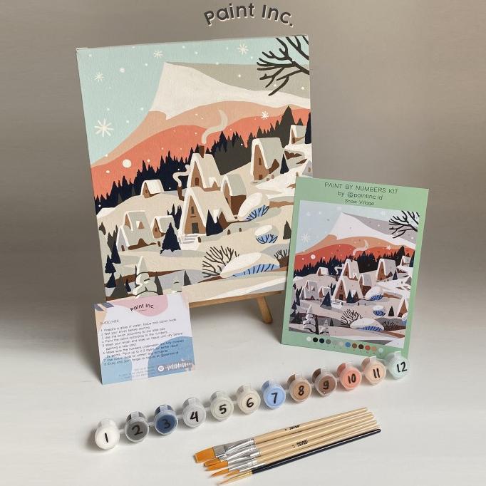 

Paint by Numbers Kit: Snow Village | Paint Inc. ID | Painting Kit