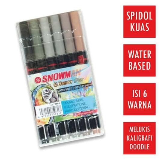 

Terlaris SNOWMAN BM 6 SET 6 WARNA BRUSH PEN BRUSHPEN SALE