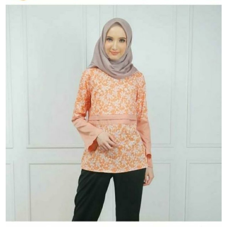 Zoya Tunik Atasan Blouse wanita Wudhu Friendly Pionee Tunik bahan katun by Zoya