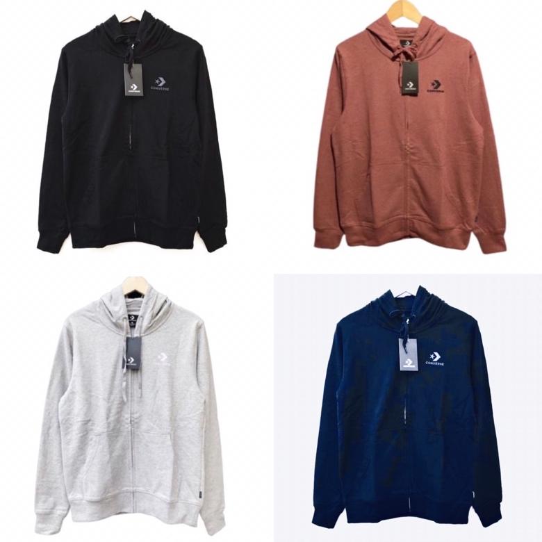 Viral Zip Hoodie Converse Chevron / Nouva Black Maroon Navy Grey Kyx