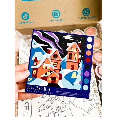 

Paint By Number [Aurora] | ByPainters | Painting Set | 20x20cm