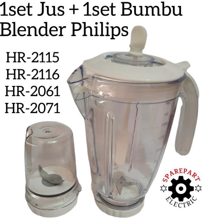 SALE TERBATAS|| PROMO GELAS BUMBU + GELAS JUS 1SET UNTUK BLENDER PHILIPS HR 2115 2116 2061 2071