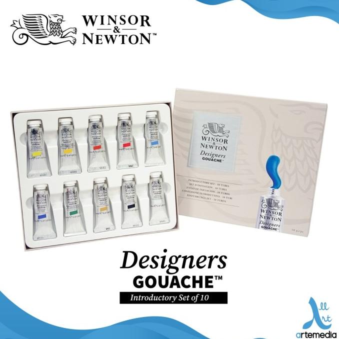 

Cat Guas Winsor & Newton Designer Gouache 10x14ml Introductory Set