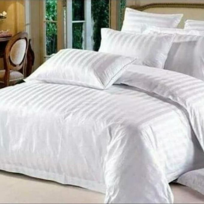 Sprei set Hotel katun lokal minimalis Salur pasta