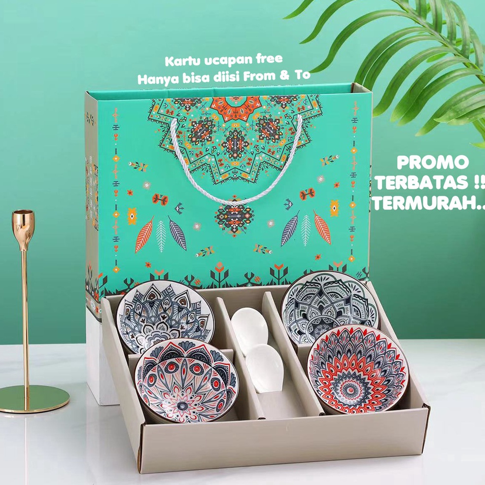 TERPERCAYA|| AVELINE Mangkok Jepang Set Piring Mangkok Keramik Hampers Mangkok Jepang set premium pe