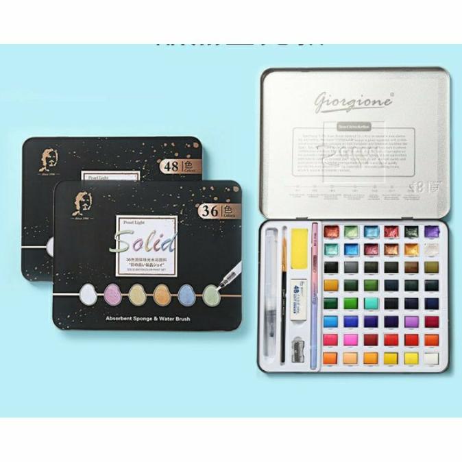 

giorgione solid watercolor 36 (24 basic color +12 starry color)