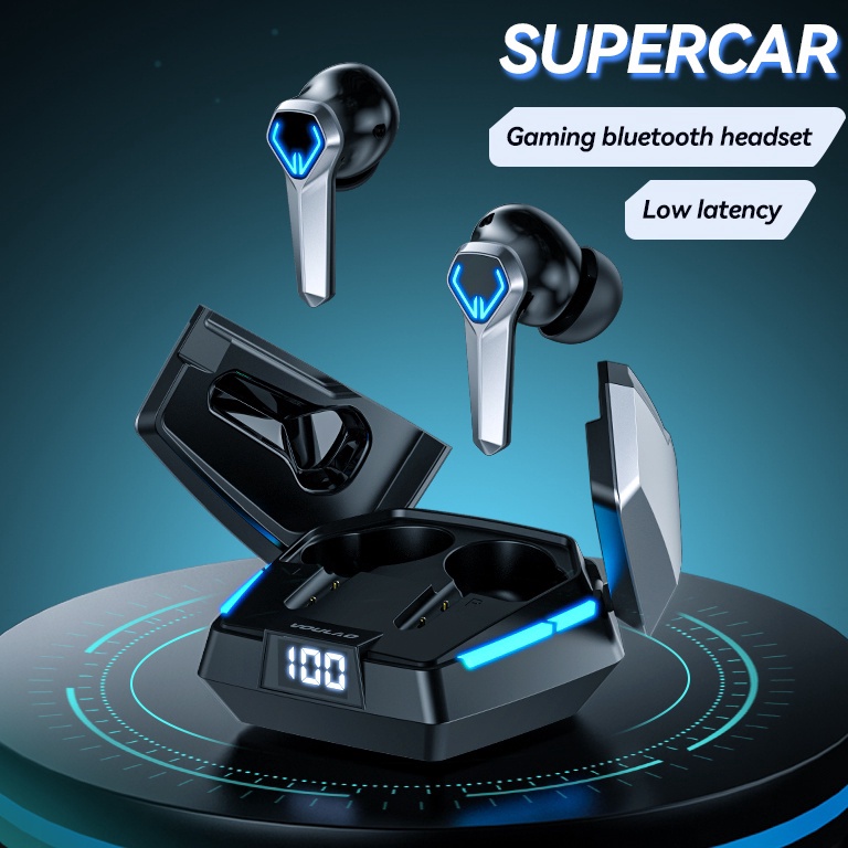 PALING DICARI|| Headset Gaming Original VOULAO GM1 TWS Wireless Bluetooth Headset 5.2 Headset with M