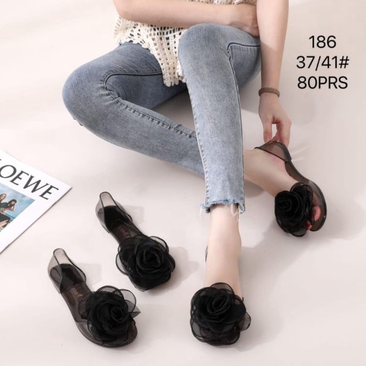 Sale Sepatu Sandal Jelly Bunga ALINA 186