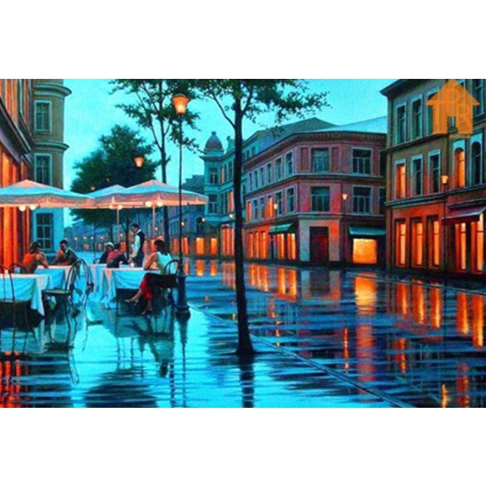 

DIY - Set Melukis / painting by number kit - CITIES 40x50cm. part-1