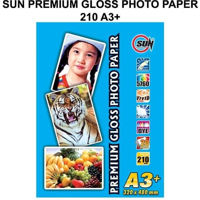 

Terlaris Kertas Foto Glossy A3+ / A3 Plus Premium - Sun Premium Gloss Photo